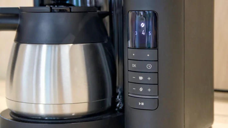 The Melitta AromaFresh Therm Pro's display and control panel