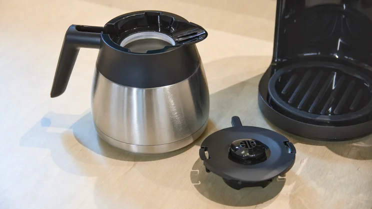 The Melitta AromaFresh Therm Pro's insulated jug pictured from above