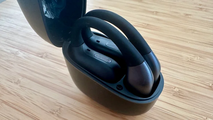 The Panasonic RB-F10 in their charging case
