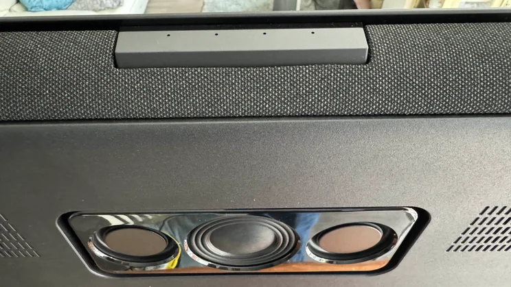 Top-down rear view of the 360 Soundscape Pro audio system on the Panasonic Z95B OLED