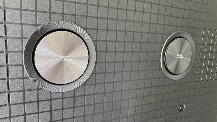 The dual speaker system on the rear of the TCL C8K QD-Mini LED TV