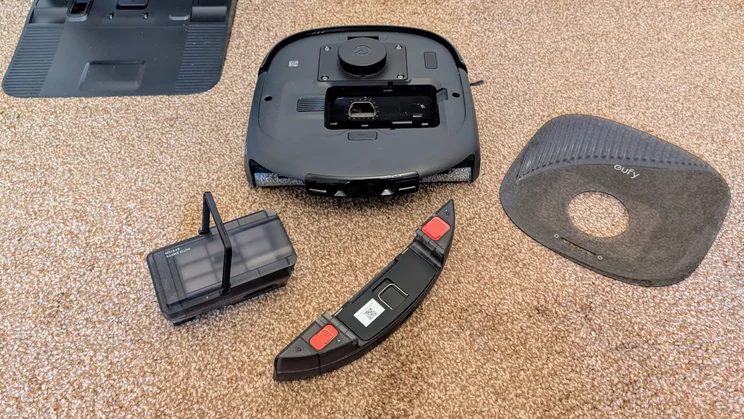 A photograph showing everything you get in the box with the Eufy E25