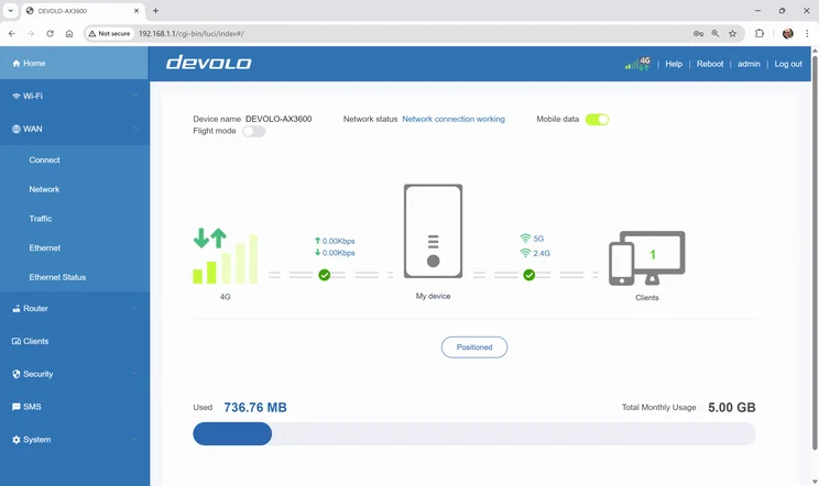 Devolo 3600 5G web Home