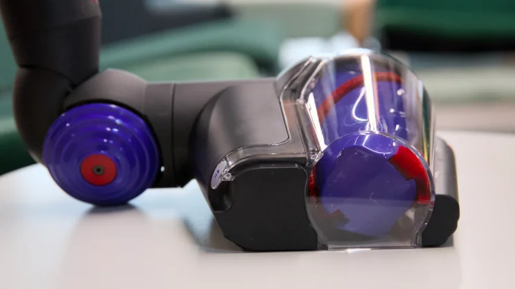 The Dyson Piston Animal V16 motor head pictured from the side