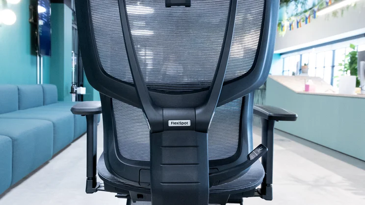The back of the A closeup of the Flexispot C7 office chair
