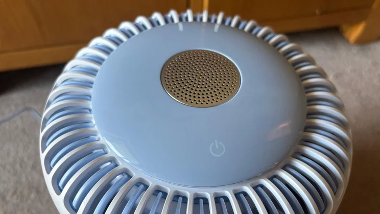 The display of the Levoit Sprout air purifier, switched off