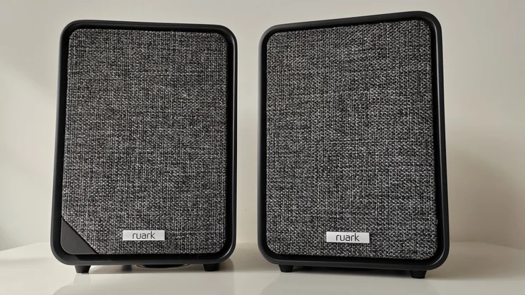 The Ruark MR1 Mk3 speakers pictured from the front