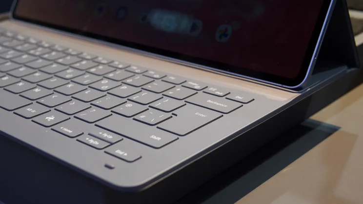 The Samsung Galaxy Tab S11 Ultra's keyboard case close up