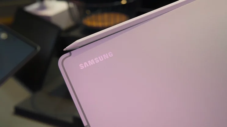 The Samsung Galaxy Tab S11 pictured from the rear