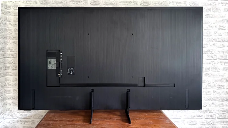 The rear of the Samsung 75QN900F 8K TV
