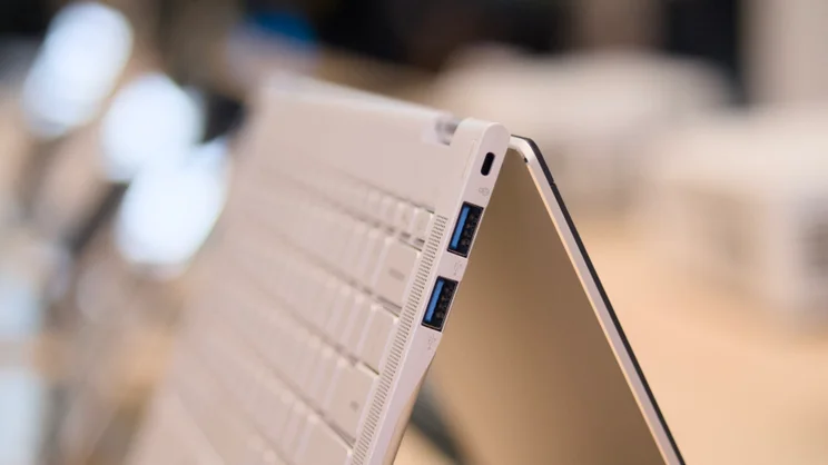 The Acer Chromebook Plus Spin 514 in tent mode