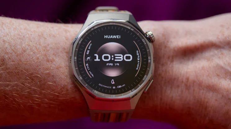The Huawei Watch 6 Pro pictured on a wrist