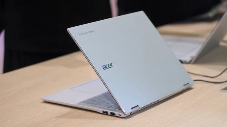The rear of the Acer Chromebook Plus Spin 514