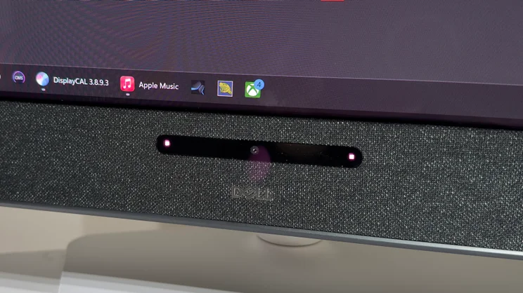 The spatial audio sensor array on the Dell 32 Plus monitor