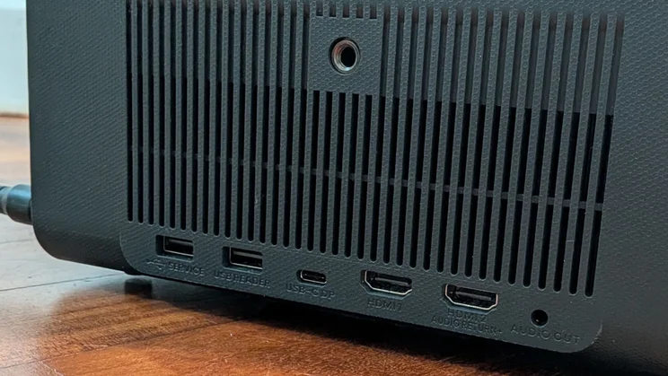 Rear view of the BenQ GP520 4K projector showing its connection ports