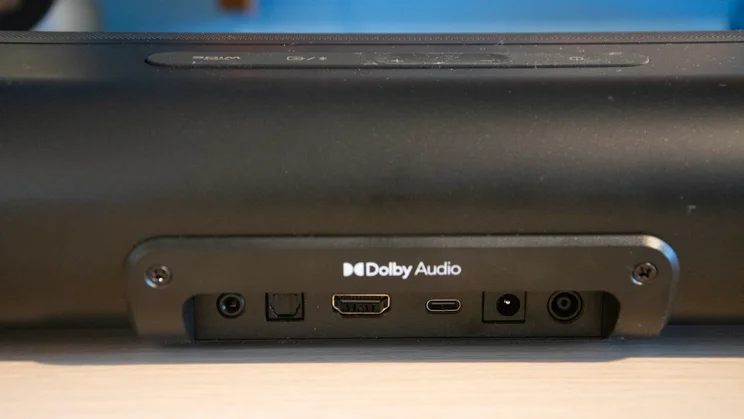 The connection options found on the rear of the Creative Stage Pro soundbar
