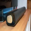 View of the Creative Stage Pro soundbar from the left-hand side