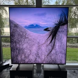 Front view of the Hisense 116UX RGB Mini LED TV