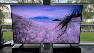 Front view of the Hisense 116UX RGB Mini LED TV