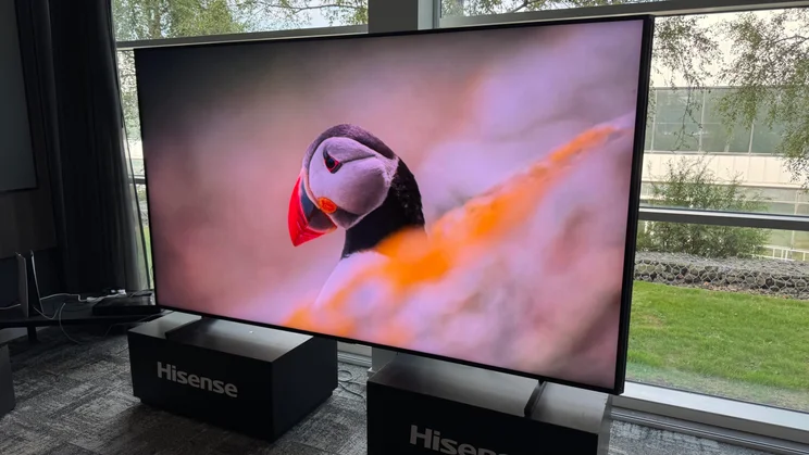 Right view of the the Hisense 116UX RGB Mini LED TV