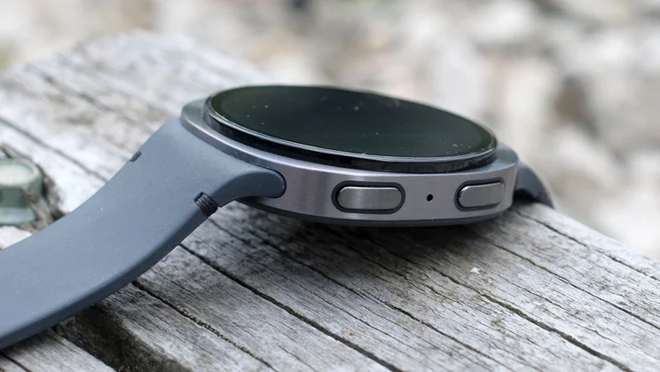 Side view of the Samsung Galaxy Watch 8 showing the control buttons