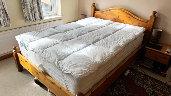 The Dorma Full Forever mattress topper on a mattress