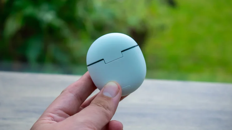 Google Pixel Buds 2a charging case, rear view