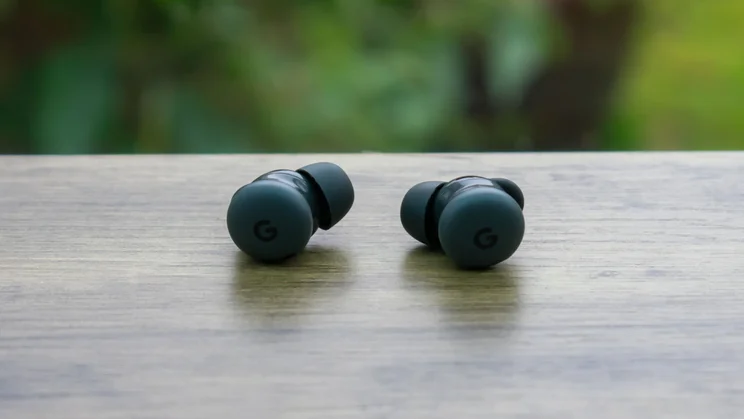Google Pixel Buds 2a on a table