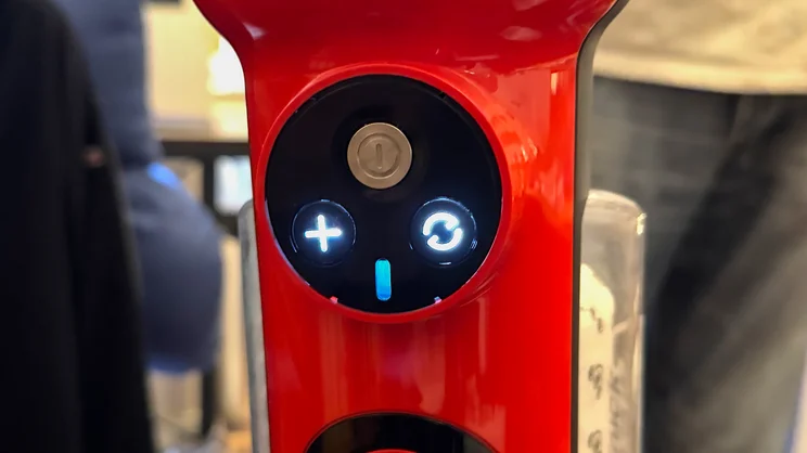 A close up of the Henry Quick Corded vacuum cleaner's control panel