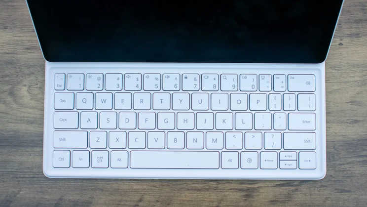 Close up of the Huawei MatePad 12X's keyboard attachment
