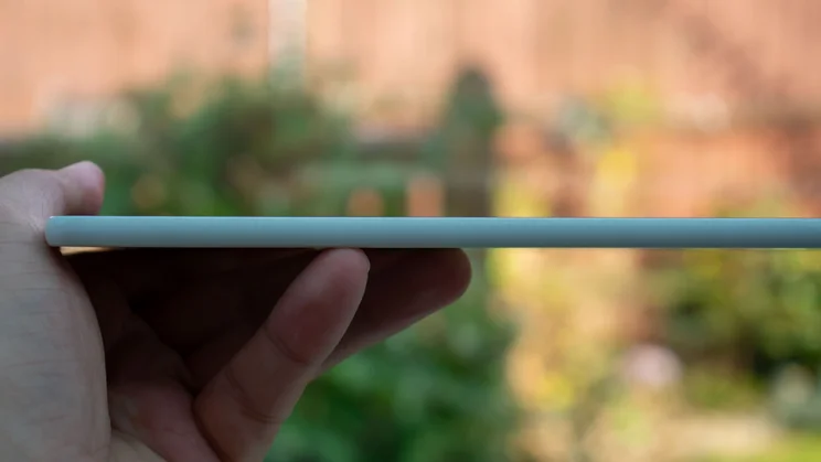 Huawei MatePad 12X in hand, showing the edge