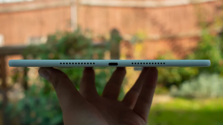 Huawei MatePad 12X in hand, showing the charging port