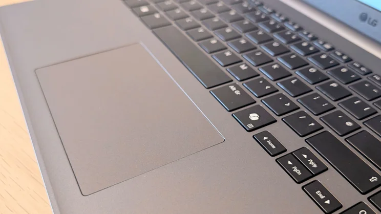The LG Gram Book AI's touchpad