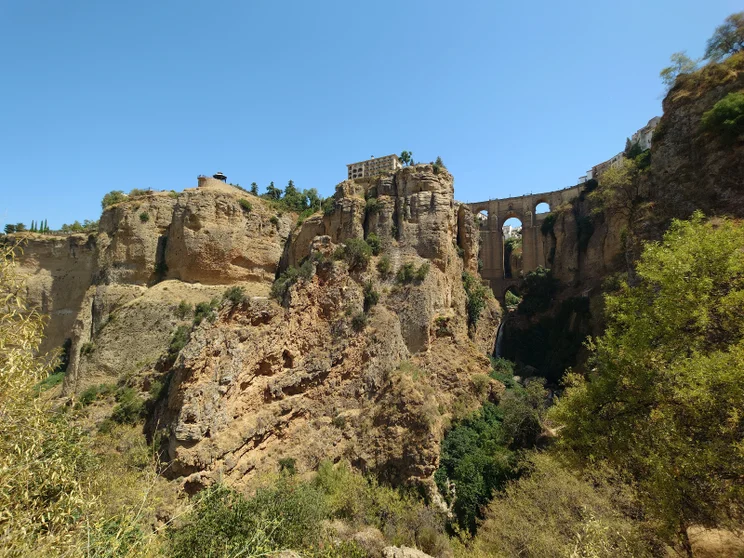 An old city on a hillside