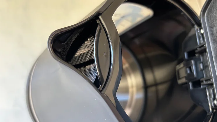A closeup of the spout of the Tefal Includeo Kettle