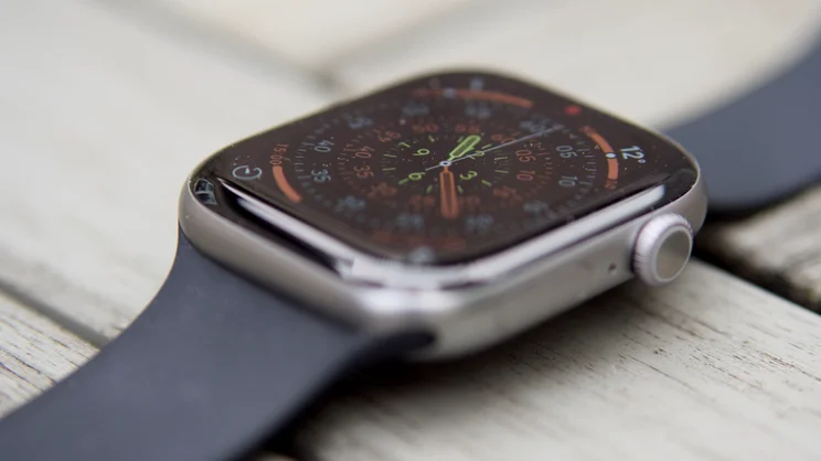 The Apple Watch Series pictured from the right edge