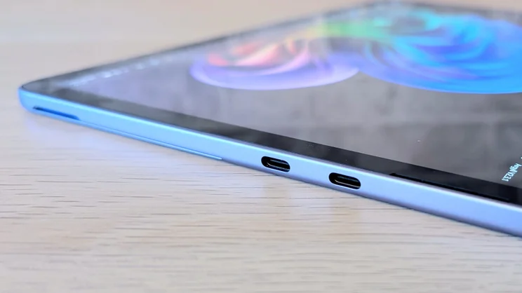 The Microsoft Surface Pro 12-inch's USB-C ports up close