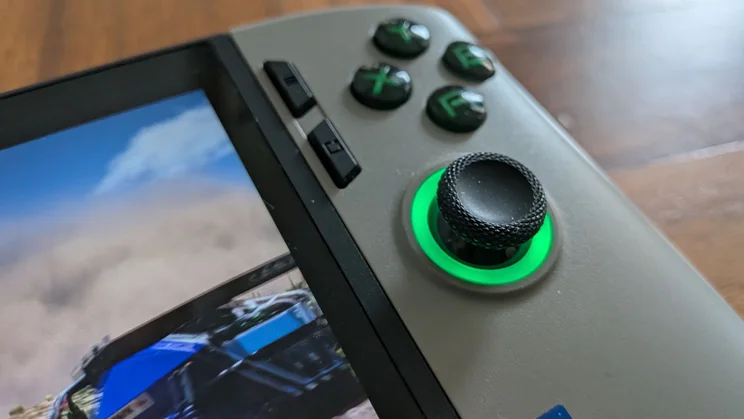 The right joystick and face buttons on the MSI Claw 8 AI+ A2VM gaming handheld