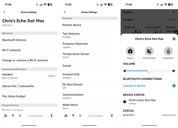 Alexa app screenshots x3