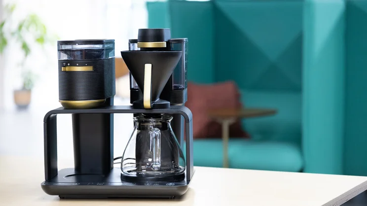 The Melitta EPOS filter coffee machine on a tabletop