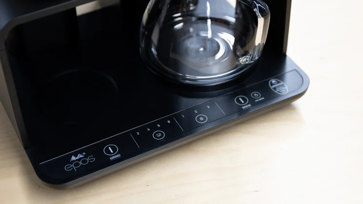 The control panel of the Melitta EPOS filter coffee machine