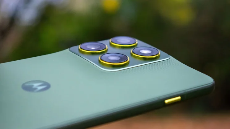 Motorola Edge 70 rear cameras, angled view