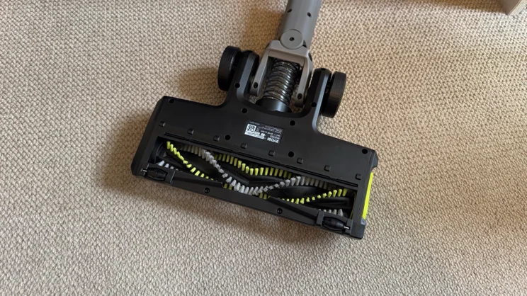 The underside of the Ryobi 18V ONE+ Cordless Stick's main motorised head