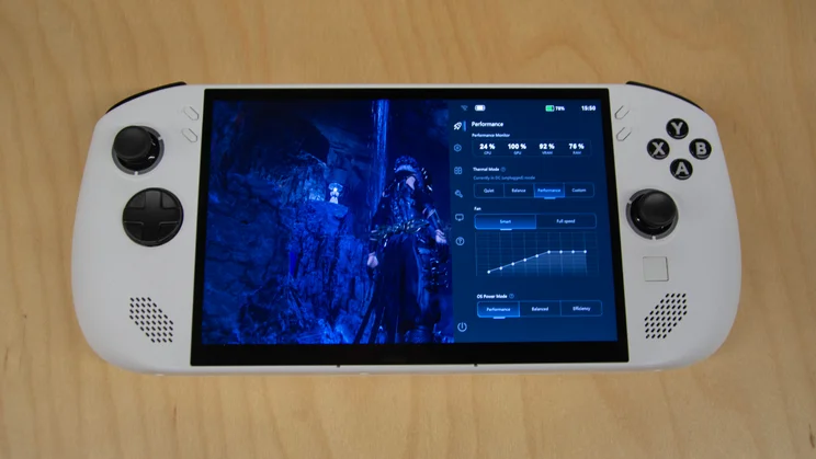 The Performance tab of the settings menu on the Legion Go S