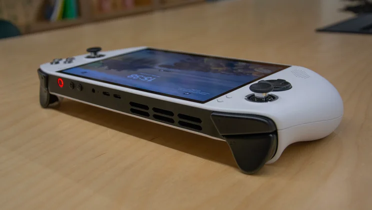 Angled view of the top edge of the Lenovo Legion Go S