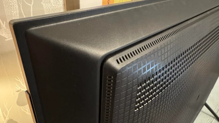 Rear view of the top corner of the TCL C6KS Mini LED TV