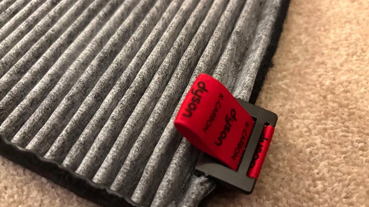 A closeup of the Dyson Big+Quiet Formaldehyde air purifier's carbon filter