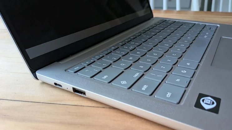 The left edge of the Lenovo Chromebook Plus 14 Gen 10