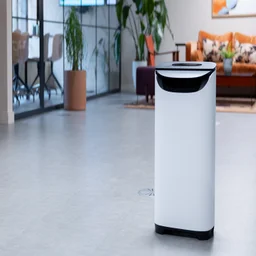 The Meaco DD8L Pro dehumidifier, in an office