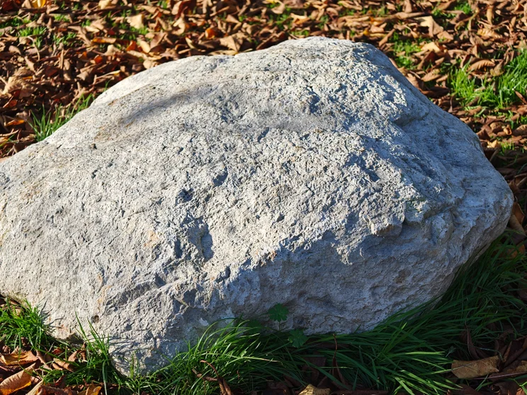 Close up of a white boulder